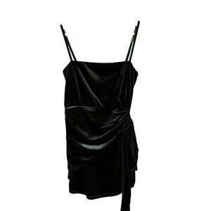Majorelle Olive Green Velvet Mini Dress Party Cocktail Ruched S‎